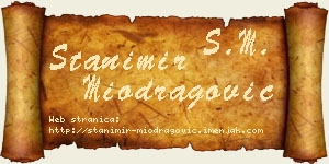 Stanimir Miodragović vizit kartica